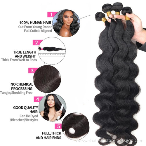 Wholesale cheap brazilian human hair extensions unprocessed raw virgin hair bundles vendor mink brazilian hair